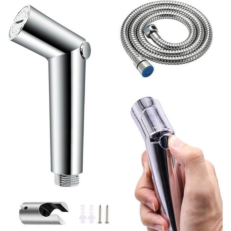 Kit de douchette à main pour bidet, pulvérisateur de douche avec tuyau, pulvérisateur de douche réglable pour animaux de compagnie, douche, toilettes, salle de bain (1/5)