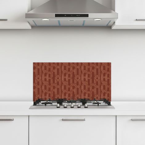 CRÉDENCE CUISINE Abstrait - Texture - Marron 60x30 cm