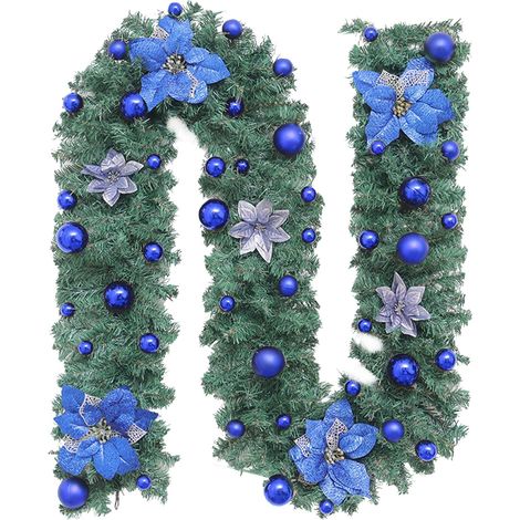 Guirlande De Porte De Noël - Guirlande En Rotin Simulé En PVC - Longueur 270 Cm - Pour Décoration Intérieure Et Extérieure - 1 Pièce (1/3)