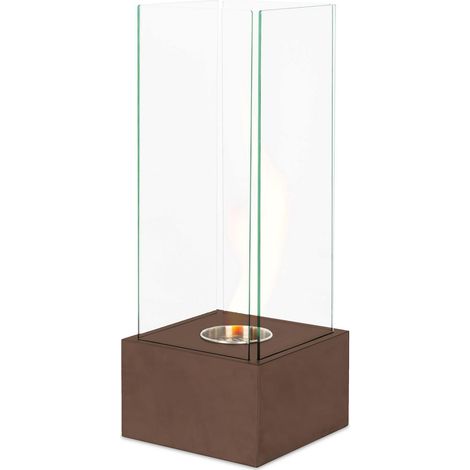Caminetti al bioetanolo moderno ruggine cm 25 x 25 x h 65 (1/2)
