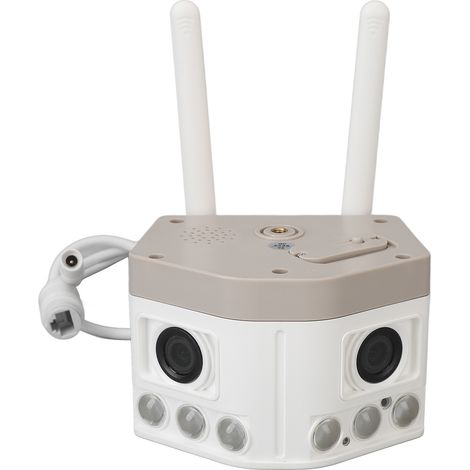 Caméra de sécurité avec vision nocturne, détection de mouvement, audio bidirectionnel, grand angle de 180°, alarme, 110-240 V, prise américaine pour la maison (1/5)