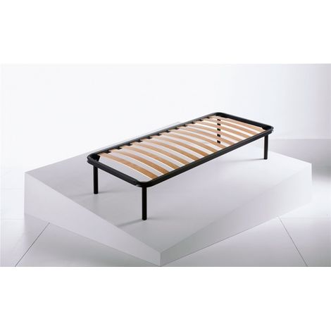 Rete Letto singolo 80x190 ortopedica a Doghe Legno di Faggio Struttura Ferro