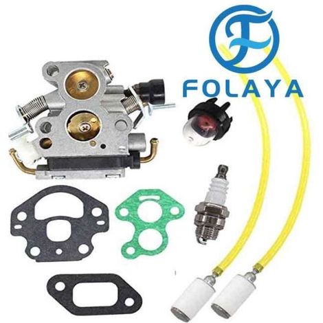 FOLAYA Carburateur pour Tronçonneuse Husqvarna 435 435E 440 440E Jonsared CS410 CS2240 Zama C1T-EL41A (1/2)
