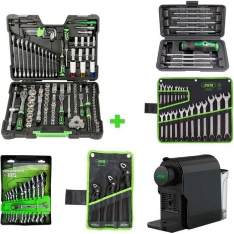 JBM SERIE516E Set chiavi a bussola, cacciaviti, chiavi e pinze