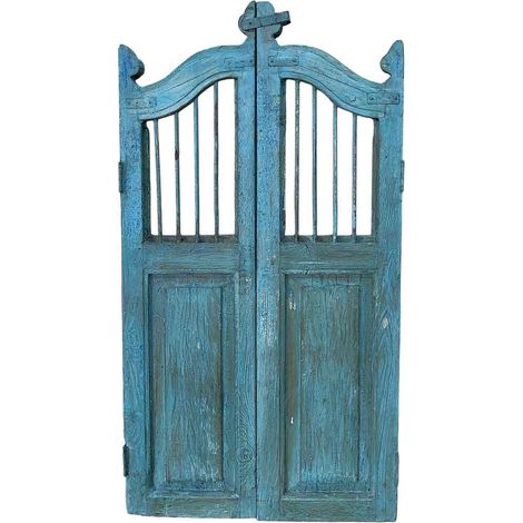 Puerta de madera acabado artesanal 80x3x103h cm