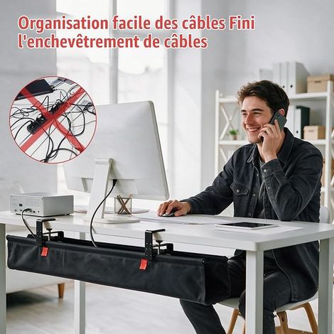 Cable Management Desk 90 cm Office/Home (1/4)