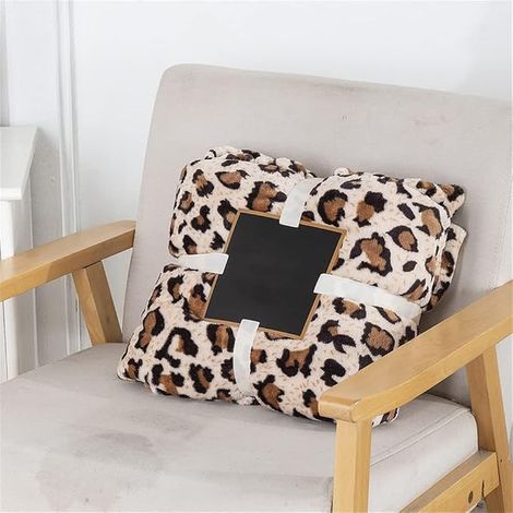 Couverture Polaire Flanelle Imprimé Léopard Plaid Polaire 150 x 200 cm, Jete de Canapé Couverture Lit 2 Personnes Peluche (1/5)