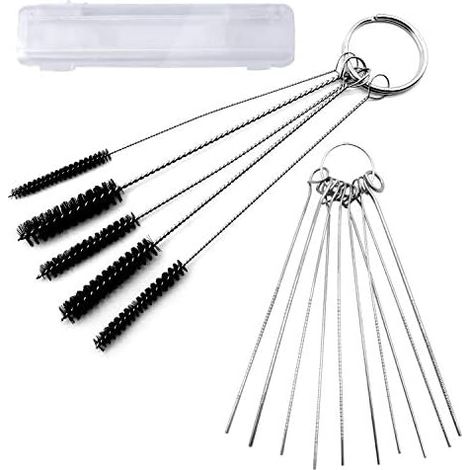 Kit De Nettoyage Carburateur - Acier Inoxydable Et Nylon - Pour Moteurs Deux Temps Et Quatre Temps - Ensemble De 10 Pièces (1/5)