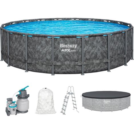 Piscina Apx 365 561KC Bestway Filtro a Sabbia Lt H 6.056 H 549 cm 132 cm (1/5)
