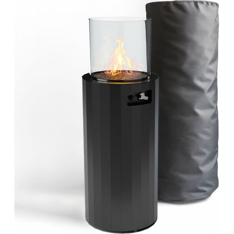 MF - Calefactor de gas exterior Bino hasta 8 kW cilíndrico portátil negro (1/5)