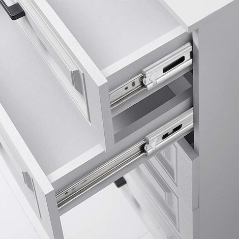 [NEUWERTIG]  2er-Pack 300 mm Kugellager-Schubladenschienen mit sanftem Schließen, Rollenschienen aus Edelstahl 304D, Möbelschienen für Holzschubladen – INHHUB