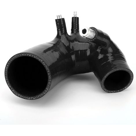 KIMISS Turbo-Ansaugschlauch-Kit, Silikon-Ansaugrohr für Fiat Abarth 500 595 695 1.4L 2008-2023 (Schwarz)