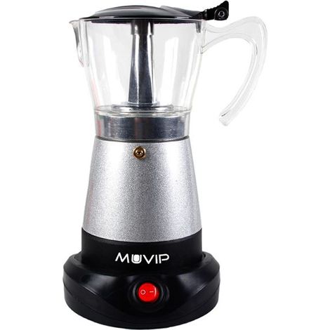 Muvip macchina da caffè a goccia - elettrica - 480w - riscaldatore integrato - contenitore trasparente - capacità 6 tazze -