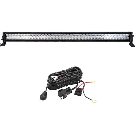 Barra de luz LED de trabajo, doble fila, resistente al agua, 240W con kit de cableado (1/2)