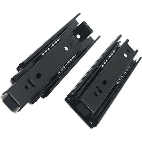 Lot de 2 glissières tiroir télescopiques à billes 15 cm (6 pouces) (1/5)