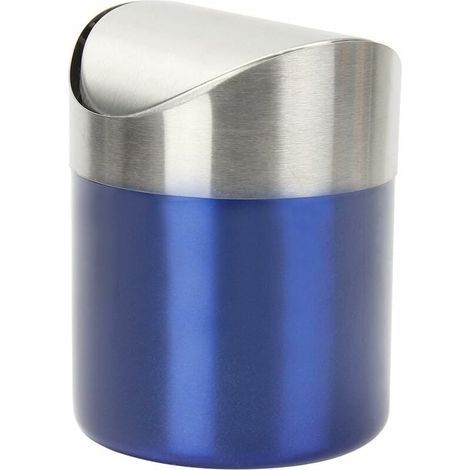 Mini Poubelle De Table En Acier Inoxydable Poubelle De Cuisine Capacité 1,5 L / 0,40 Gal, 17 × 13 × 12,5 cm-Fei Yu (1/5)