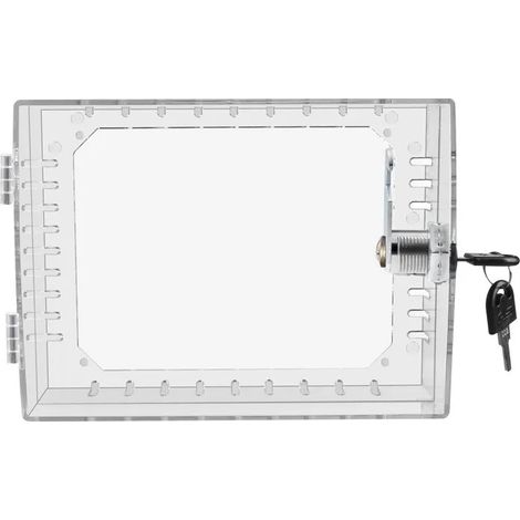 Transparenter Thermostatkasten mit großem Schlüssel (transparentes Rechteck) (1/5)