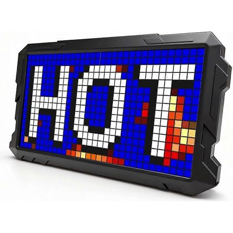 Horloge à écran LED pixel RGB veilleuse panneau de dessin d'animation DIY, adapté à la décoration créative des salles de jeux, taille de pixel 16x32 (1632 pixels). (1/5)