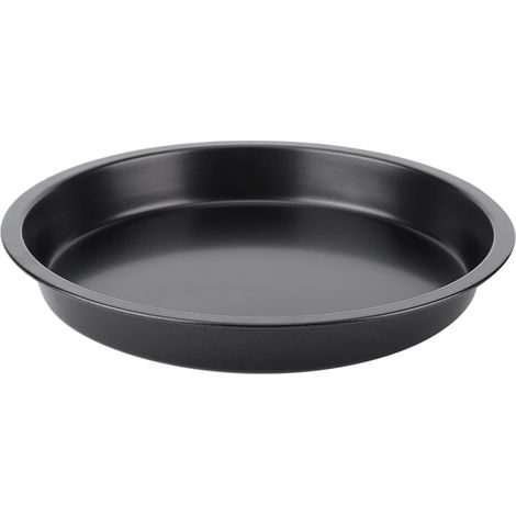 Poêle à Pizza de 8 pouces, plateau à Pizza rond en acier au carbone noir, outil de plaque de cuisson de poêle à Pizza, poêle à Pizza réutilisable et robuste en acier au carbone (1/5)