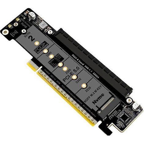 PCIe X16 auf X8+X4+X4 Erweiterungskarte mit M.2 NVMex2 Eingängen, kompatibel mit 2280/2260/2242/2230 SSDs (1/5)