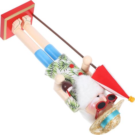 Casse-Noisette Père Noël de Plage Bois Décoration de Noël Hawaïenne pour Maison Décoratif (1/5)