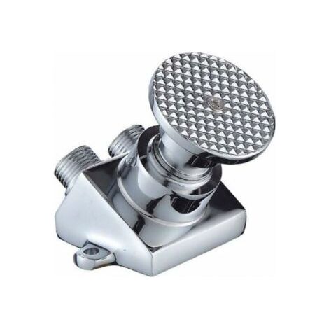 Grifo de pie moderno de 1 pieza, grifo de lavabo de fábrica de alimentos con pedal, válvula de hospital, grifo de agua fría con pedal, grifo de un solo pie