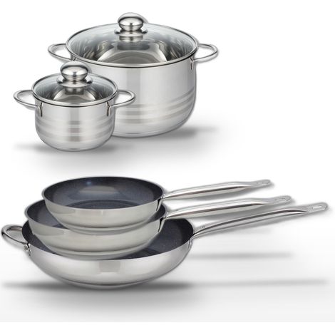 Lot de 3 Poêles 24/28/32 cm et 2 Faitouts 14/24 cm Elo Profi Therm Platinum (1/5)