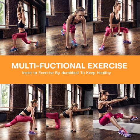 FLITI Dumbbells Pair of Dumbbells for Home Gym, Sweat-Resistant, Non-Slip Weight Set 2 x 2KG, 3KG, 4KG, 5KG for Pilates (1/5)