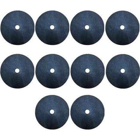 Couverture Plantes - 10 pièces - Couverture végétale - paillis - Anneau de couverture - 15 cm - forme donut - noir - tissu non tissé - Protection contre le gel - Mauvaises herbes - Protection pour pla (1/5)