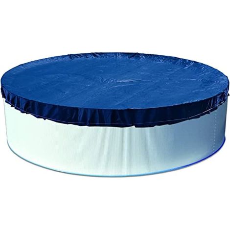 Bâche d'été pour Piscine d'extérieure Ronde Ø 600 cm, Bleu, 600 x 600 x 0,1 cm, 036235 (1/2)