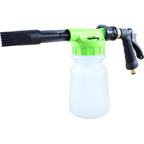 Pistolet à mousse pour lavage de voiture, pulvérisateur réglable, connecteur 3/8/NPT 3/4 avec bouteille de 32oz (1/5)