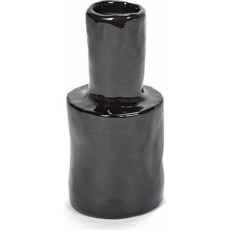 Serax Vase Marie Michielssen noir cylindrique irrégulier