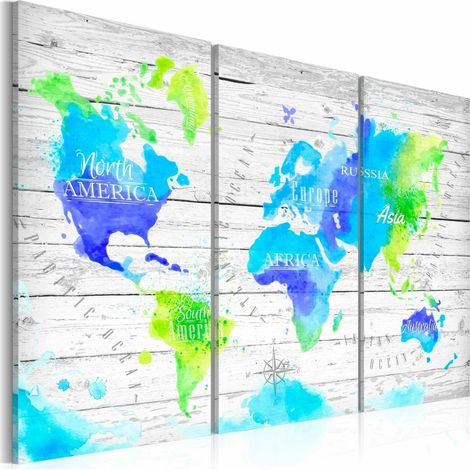 Tableau voyages colorés - 120 x 80 cm (1/4)