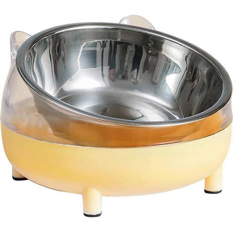 Gamelle surélevée pour chat, gamelles surélevées pour chiens de petite, moyenne et grande taille.-Yellow (1/5)