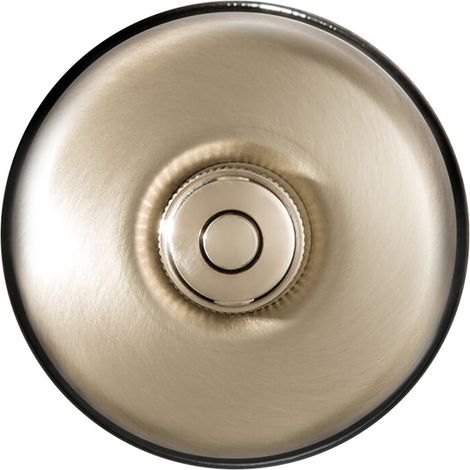 FONTINI Poussoir en porcelaine noire carcasse dorée satinée- bouton doré brillant Dimbler (1/2)