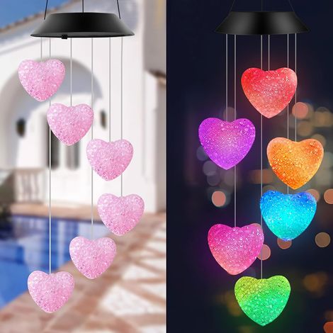 Cadeaux de jardin pour elle, maman, grand-mère, fête des mères, Noël, guirlandes lumineuses solaires suspendues, accessoires de jardin extérieur (1/4)
