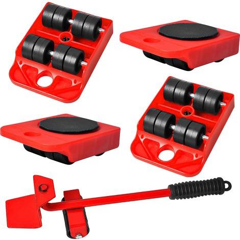 5 Pièces, Outil de Déplacement de Meubles, roulettes pour Meubles, Deplace Meuble,Coussin Rotatif à 360 Degrés pour L'ensemble de Rouleaux Mobiles de Meubles (1/5)