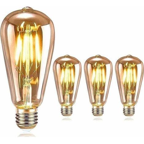 Retro-Edison-LED-Glühbirne – 3er-Pack Vintage-E27-4W-ST64-Glühbirnen für eine antike Dekolampe (1/4)