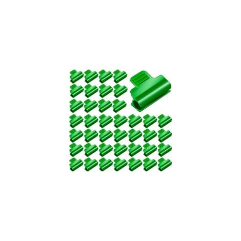 Packung mit 50 Gartennetzclips, Gewächshausclips zur Pflanzenstützung, Gartenringe für Netze, 11 mm PP-Kunststoff-Netzclips, ideal zur Verlängerung der Anbausaison. - Crezuo (1/4)