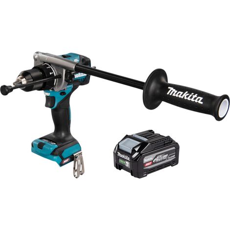 Taladro atornillador de percusión a batería Makita HP 001 GU1, 40 V máx., 140 Nm, sin escobillas + 1 batería de 4,0 Ah —sin cargador— (1/5)