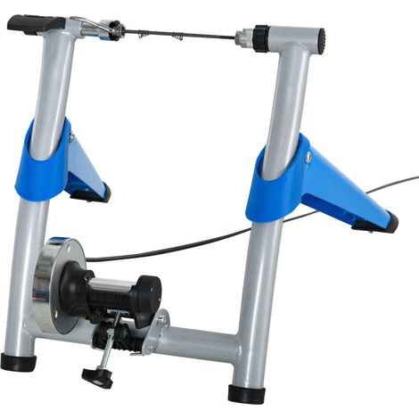 Homcom – Home trainer pliable pour vélo de route et VTT – Résistance réglable 8 niveaux – Compatible roues 26 à 29 pouces – Métal et PP (1/5)