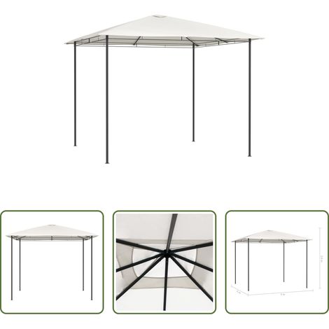vidaXL Familientreffen - Pavillon 3x3x2,6 m Creme 160 g/m² (1/5)