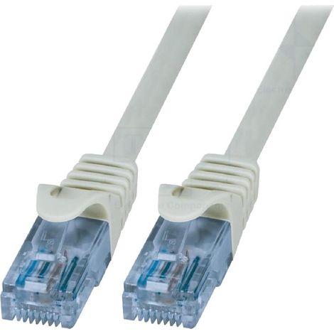 Cable reseau RJ45 male U-UTP Cat 6a gris- 2m