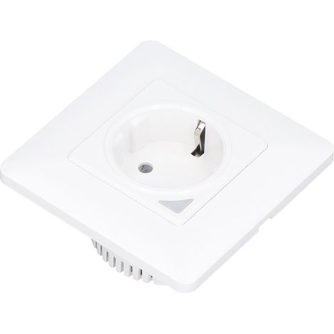 Intelligente WLAN-Wandsteckdose (2,4 GHz) mit Sprachsteuerung und App, kompatibel mit Google Home, 100–240 V (EU)