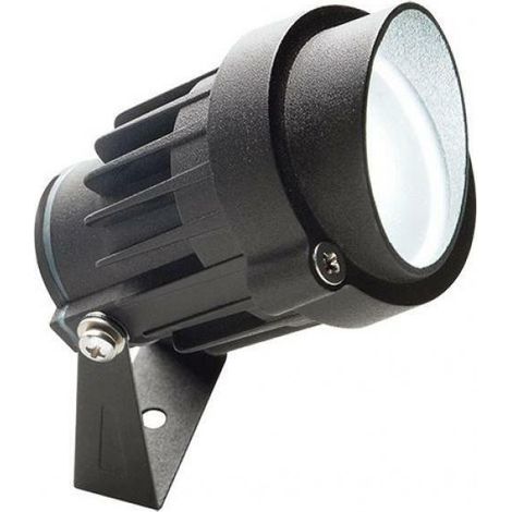 Faretto Orientabile Da Esterno Moderno Fox Alluminio E Vetro Nero Led 6W 4000K (1/5)