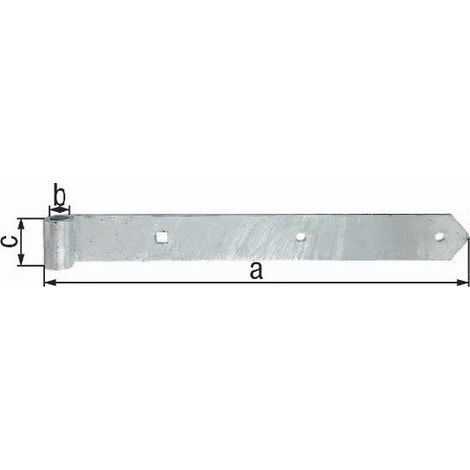 Bisagra de taller An.40mm L.400x40mm S.5mm P.13mm STA TZN rd GAH (Por 10)