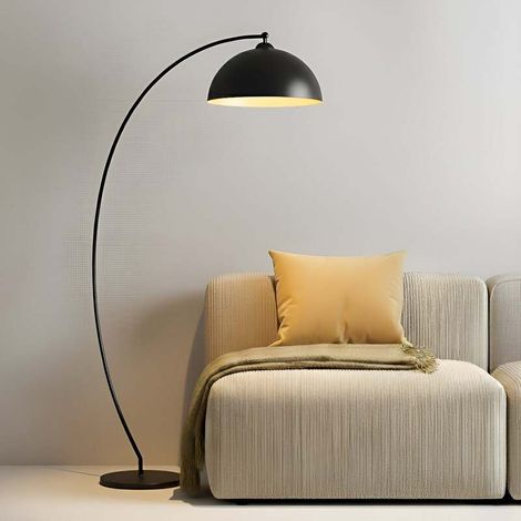 [GEBRAUCHT] B-Ware Lindby Stehleuchte Jonera LED Bogenlampe Lampe schwarz gold 185cm Höhe 45cm (1/2)
