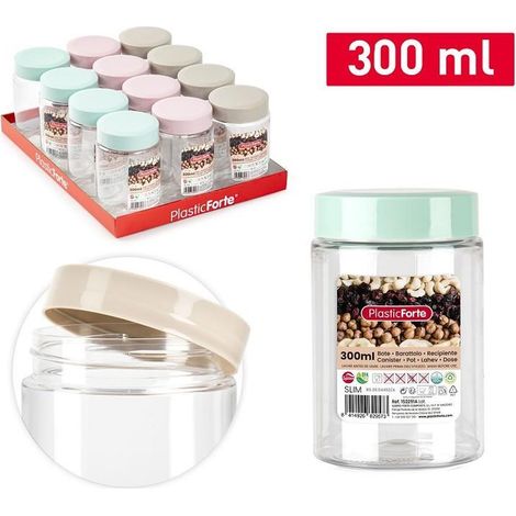 1 Pezzo Barattolo Multiuso in Plastica Montecarlo 300 ml 3 Colori (1/3)