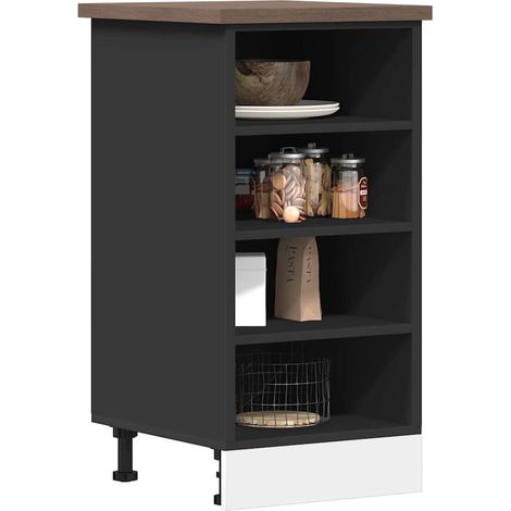 Bottom Cabinet "Riga" Black 40x44,5x81,5 cm Engineered Wood vidaXL (1/5)