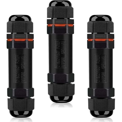 Boîte de Dérivation Étanche IP68 Lot de 3 Connecteurs pour Câbles Ø 6-12mm (1/4)